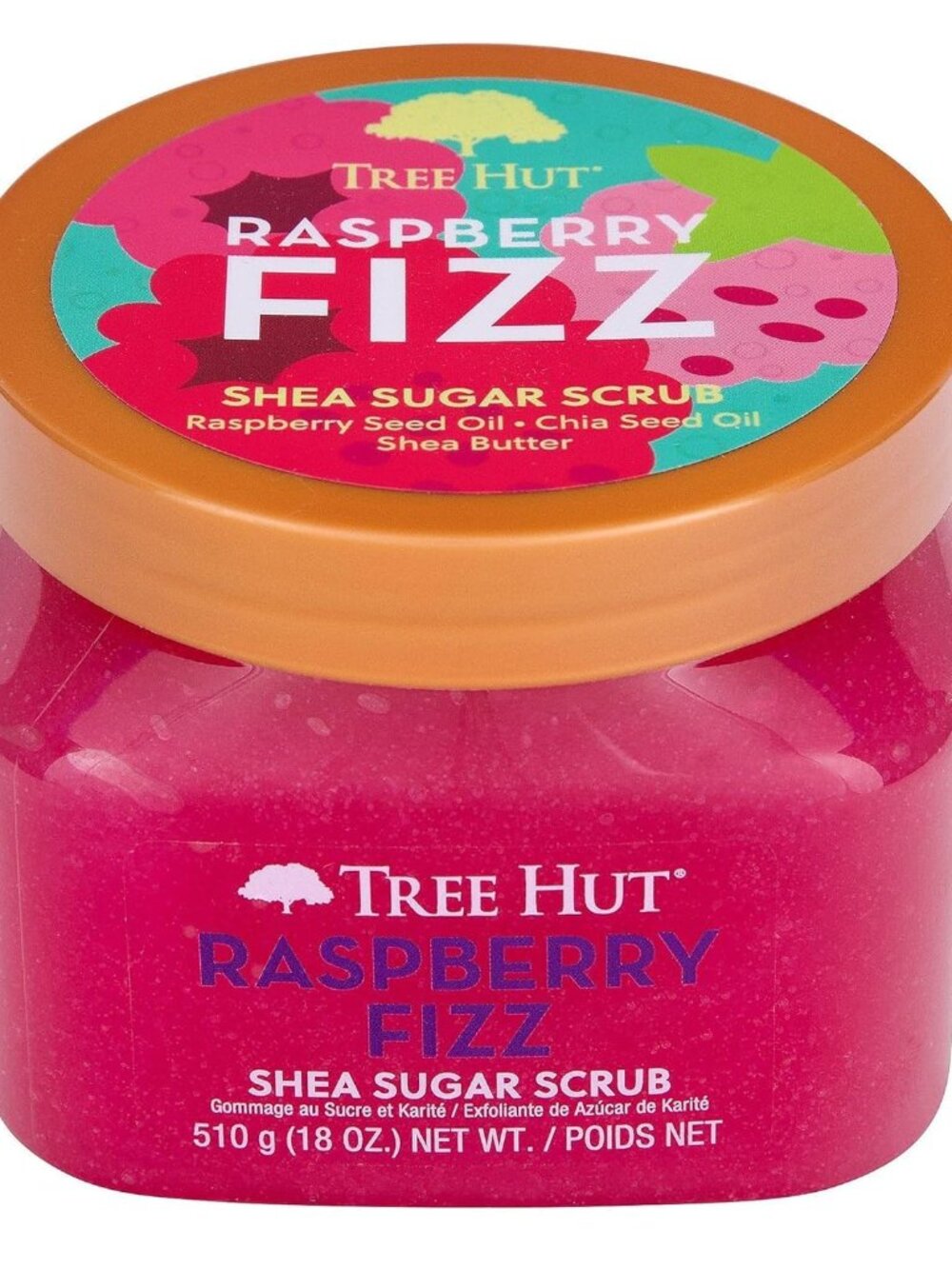Tree Hut Raspberry Fizz Shea Sugar Body Scrub 18oz NEW